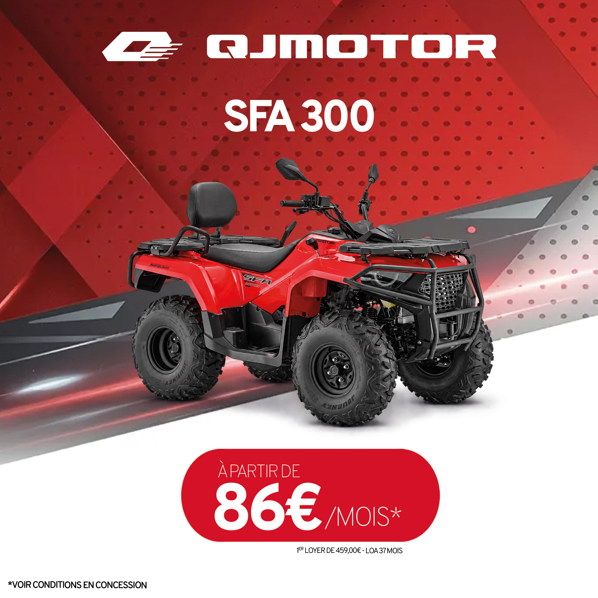 QJMOTOR SFA 300 à partir de 86 €/mois*